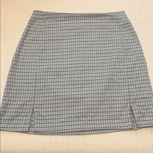 Blue Plaid brandy melville skirt CARA SKIRT